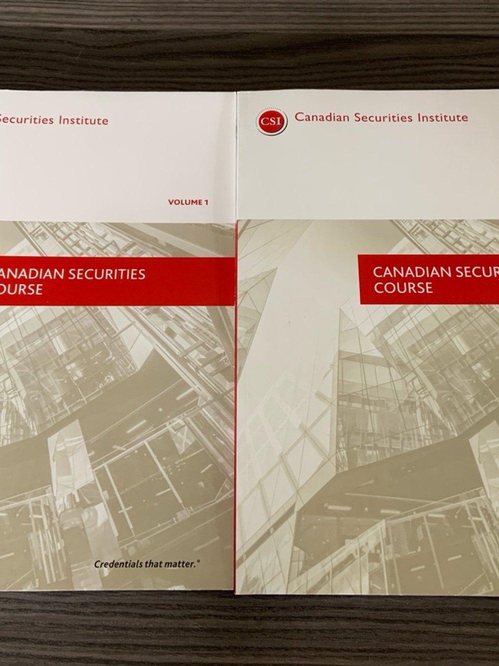 Canadian Securities Institute Course Book Set - Volume 1 & 2
